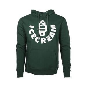 Ice Cream Cone Hoodie Dark Green LG
